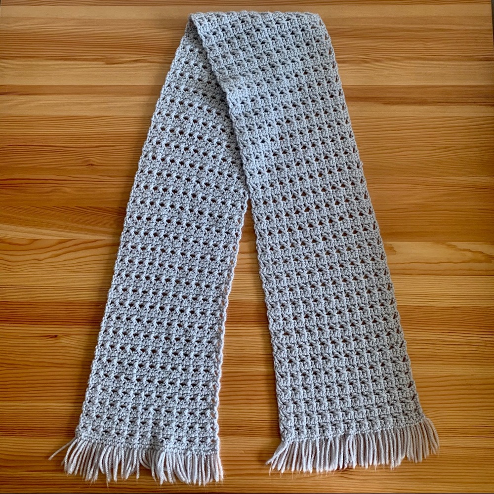 Grey Knit Scarf